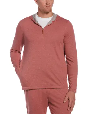 1/4 Zip Heather Knit Hoodie