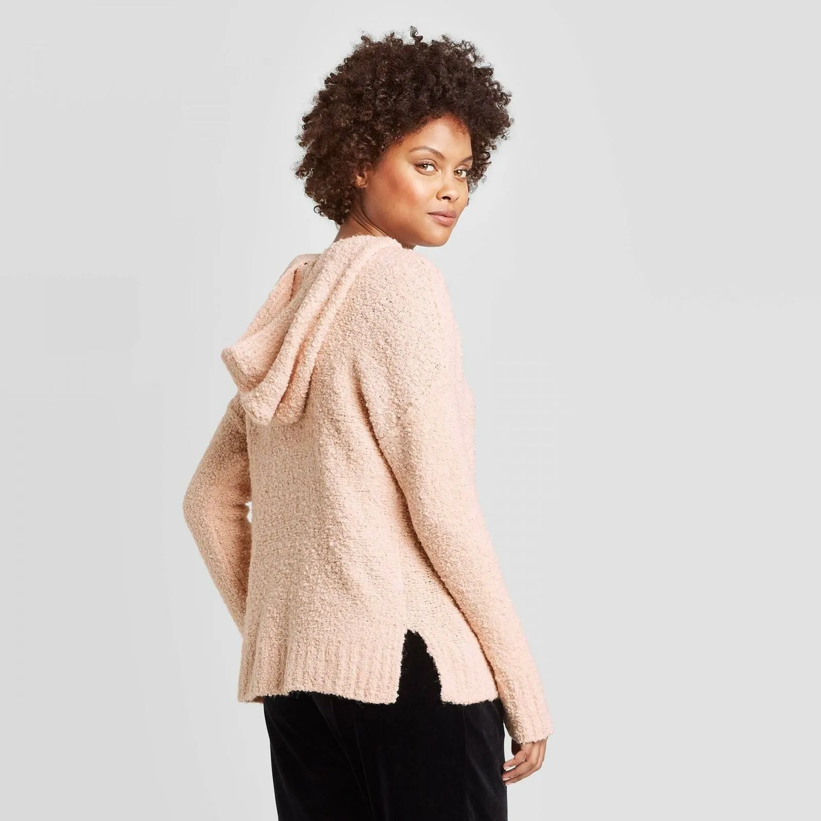 A New Day Women's Casual Fit V-Neck Hoodie Pullover Sweater