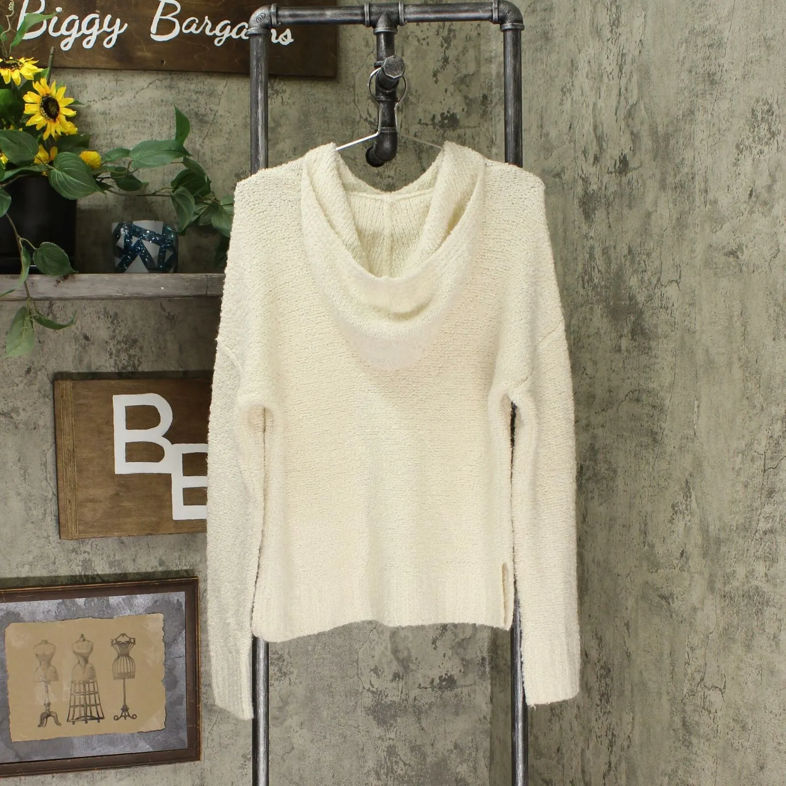 A New Day Women's Casual Fit V-Neck Hoodie Pullover Sweater