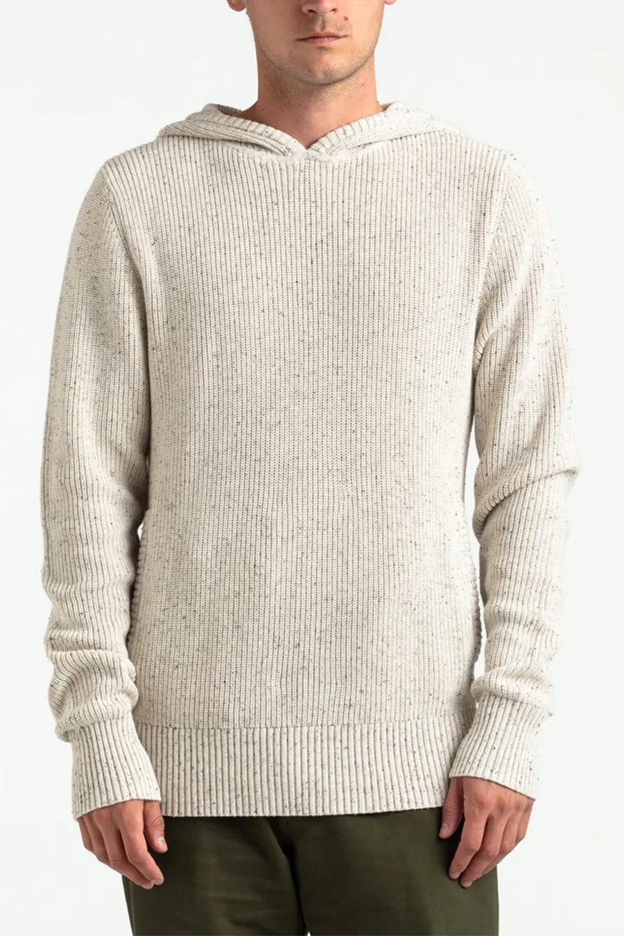 Across Knit Hoodie | Off White