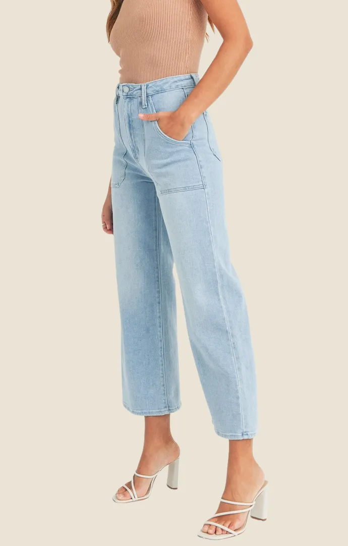 Airlea Light Denim Cargo Pocket Jeans