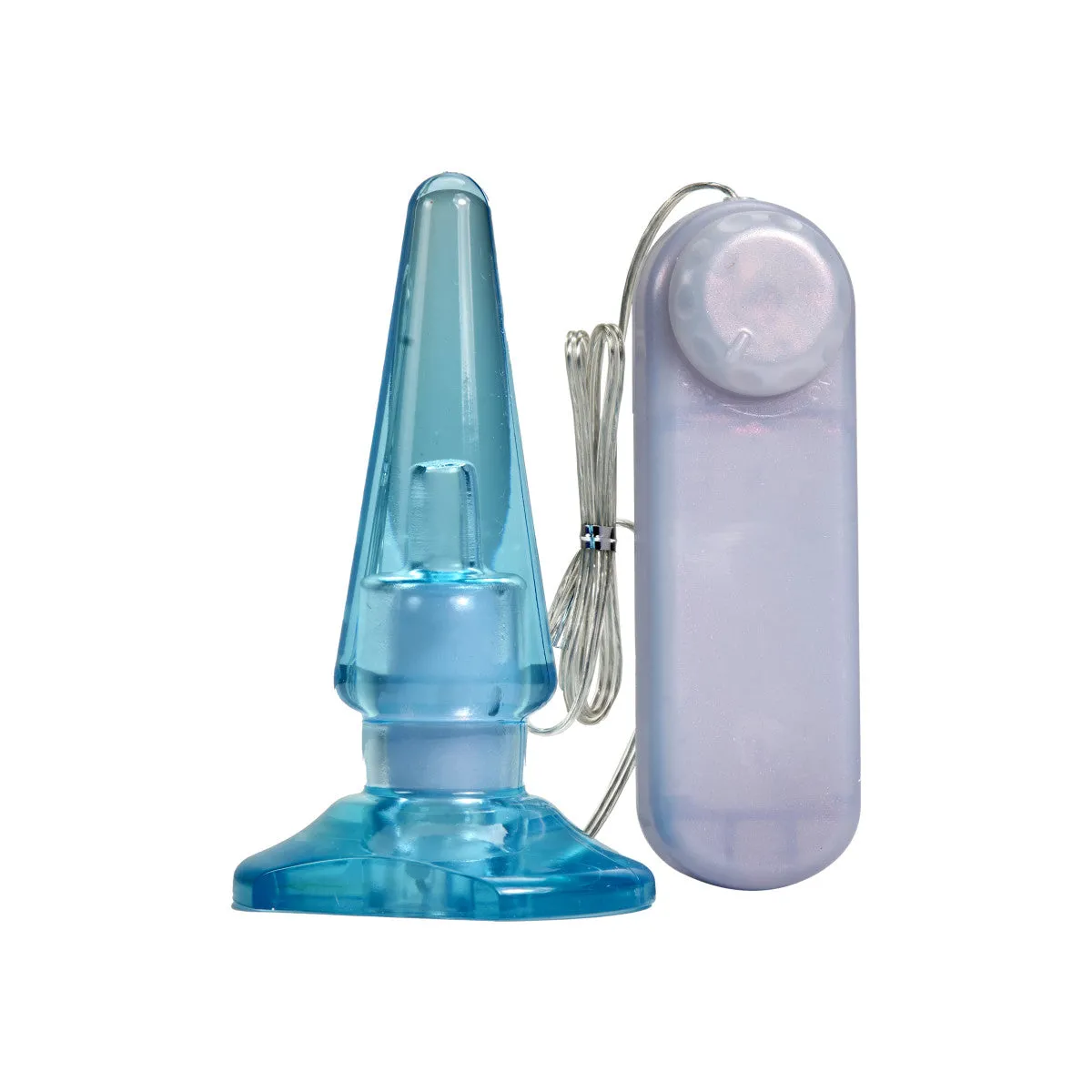 B Yours By Blush® | Basic Pleaser Remote-Control Blue 4.25-Inch Vibrating Anal Plug