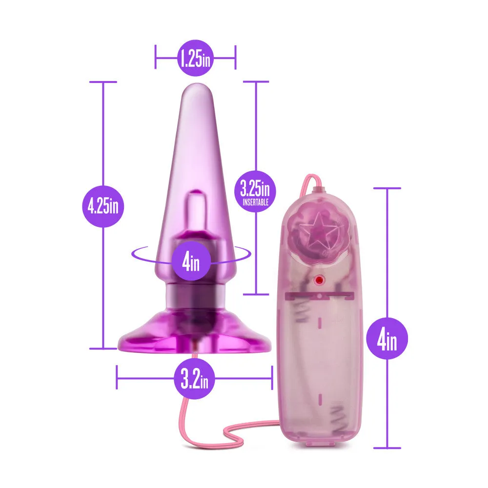 B Yours By Blush® | Basic Pleaser Remote-Control Pink 4-Inch Vibrating Anal Plug