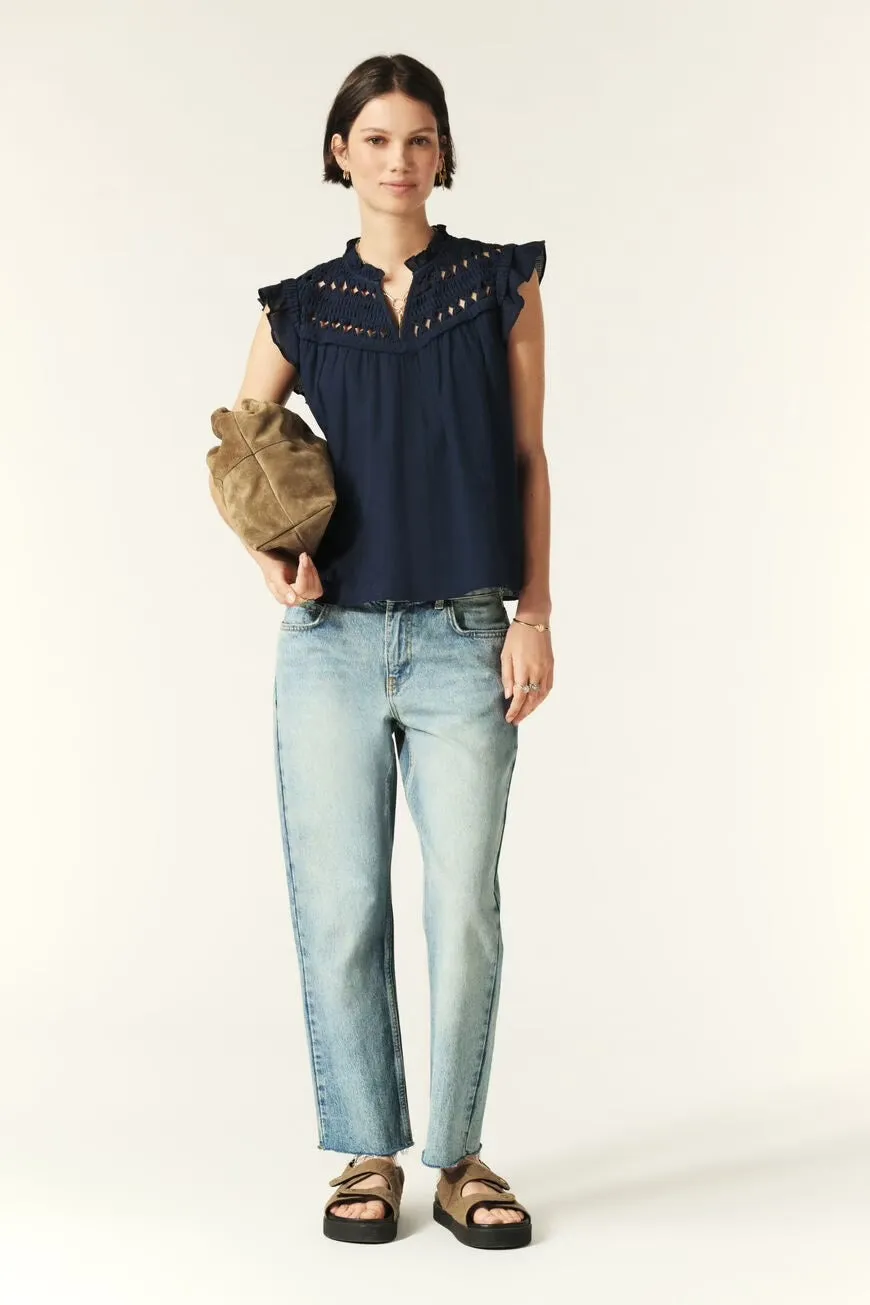 Bash Paris Bachus Blouse in Navy