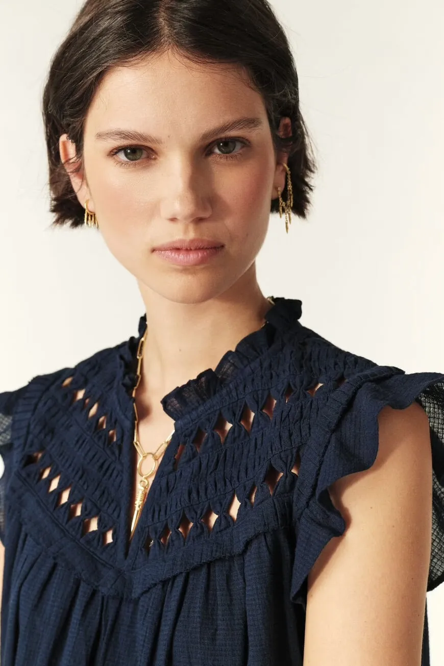Bash Paris Bachus Blouse in Navy