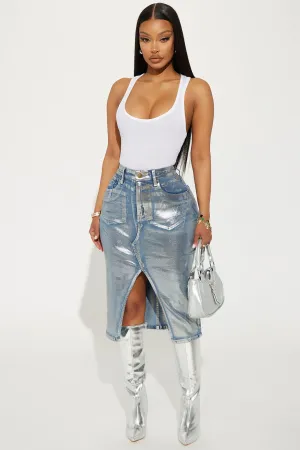 BlackTree Denim Midi Skirt