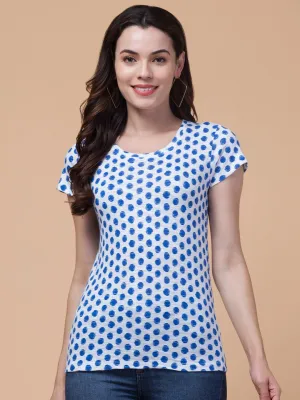 Blue Polka Dot T-Shirt