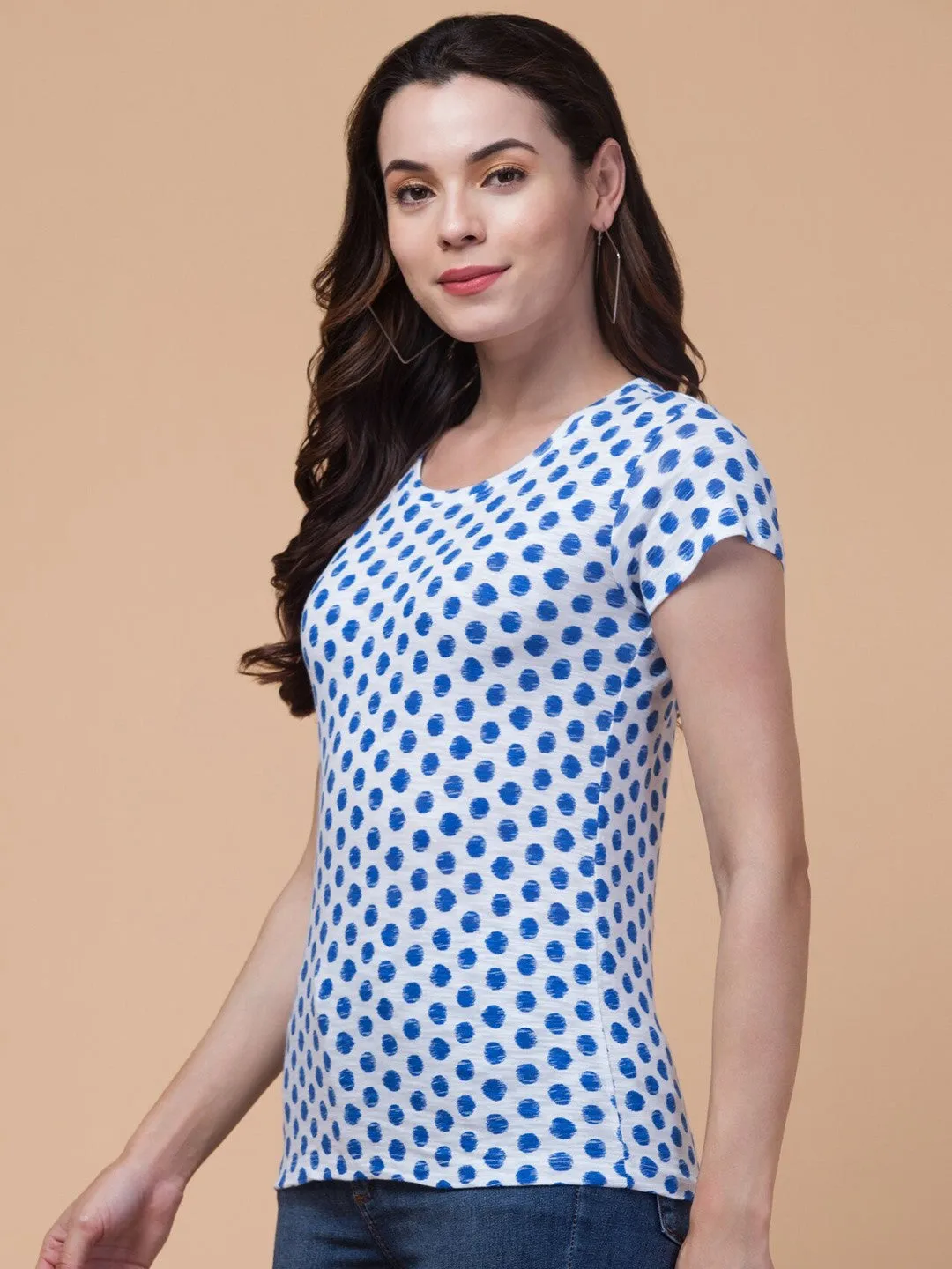 Blue Polka Dot T-Shirt