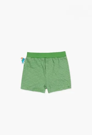 Boboli Shorts - Green/White Stripes