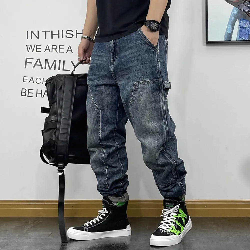 Cargo denim Jeans loose hip hop style Trousers