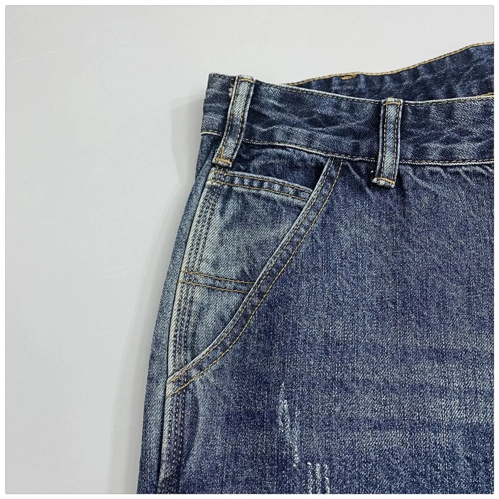 Cargo denim Jeans loose hip hop style Trousers