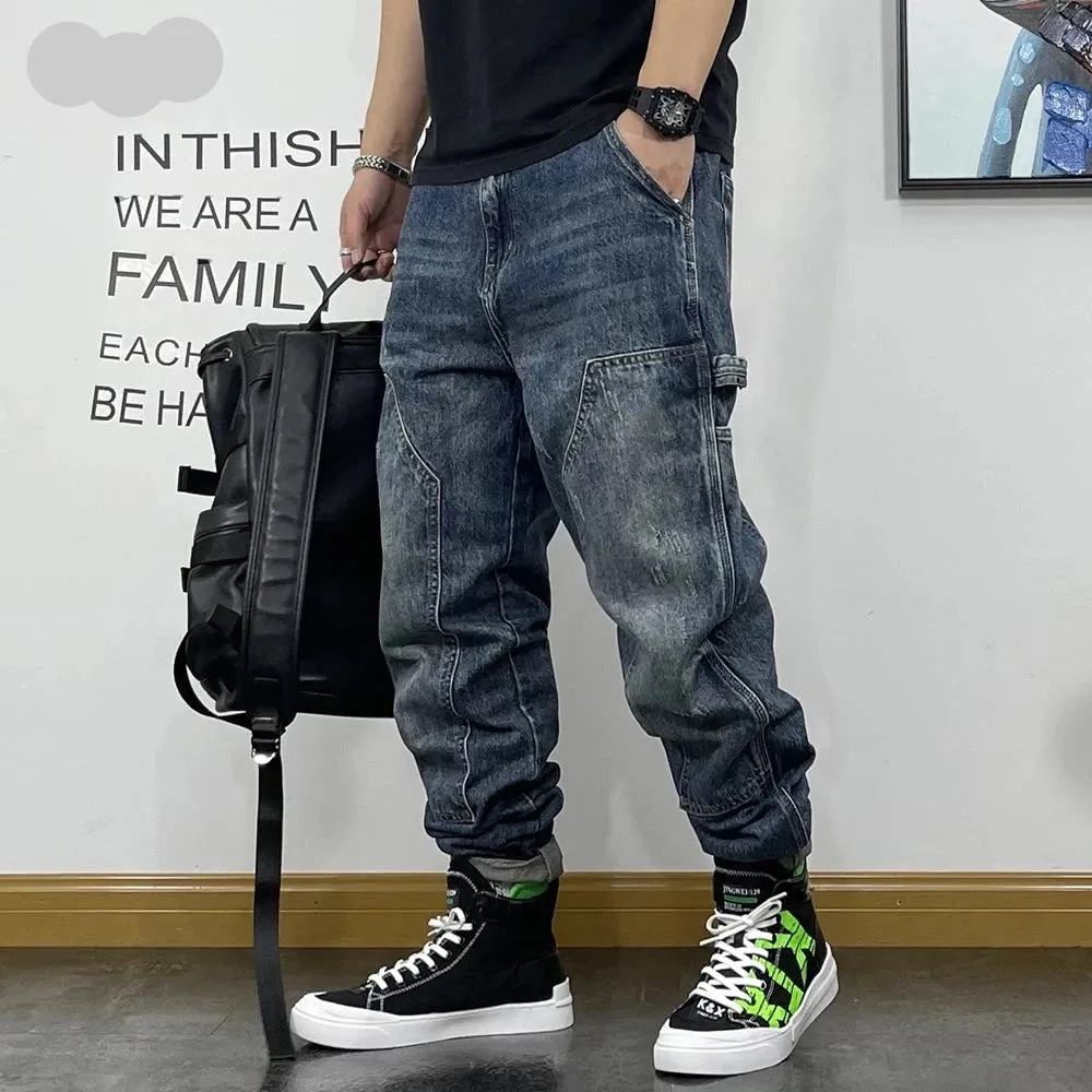 Cargo denim Jeans loose hip hop style Trousers