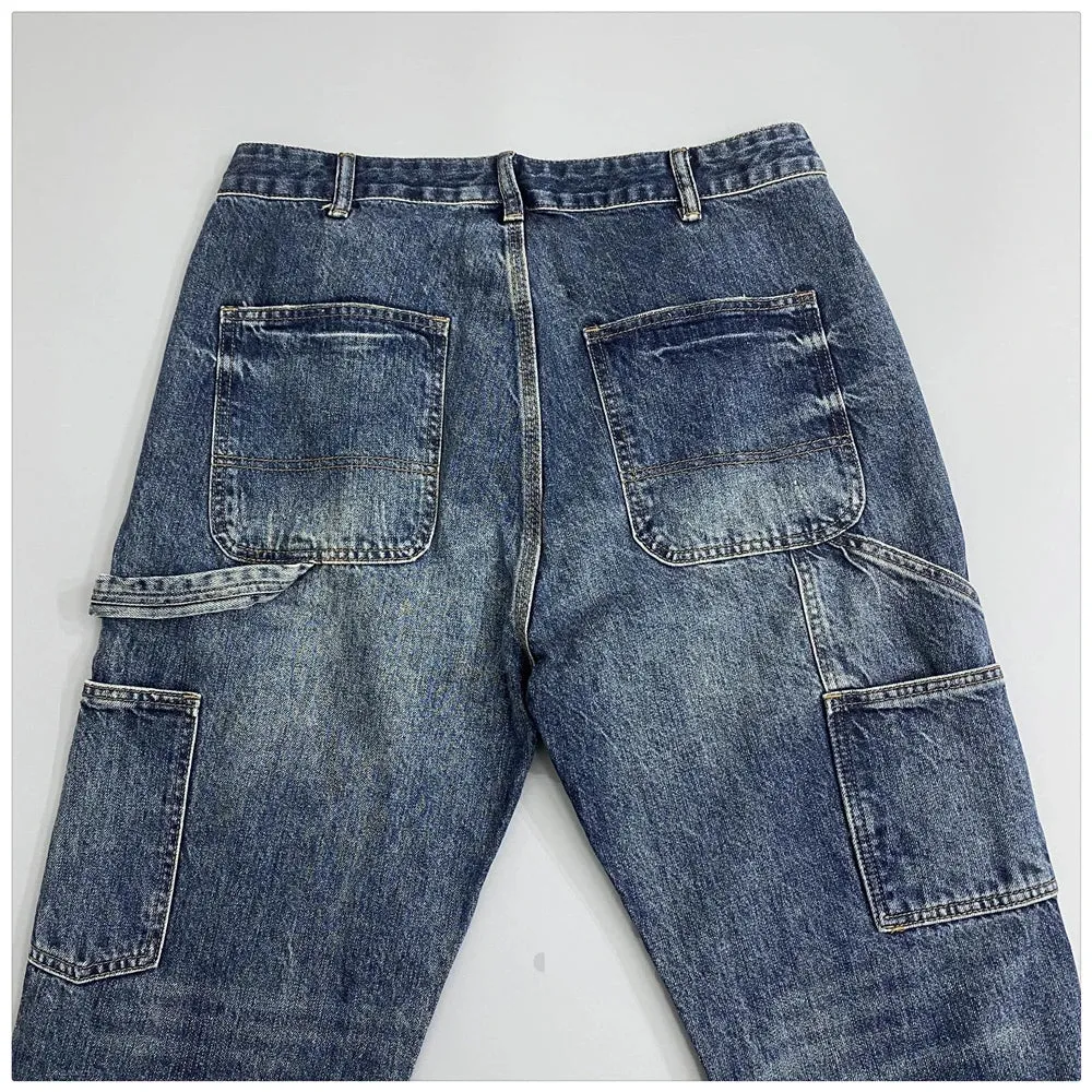 Cargo denim Jeans loose hip hop style Trousers