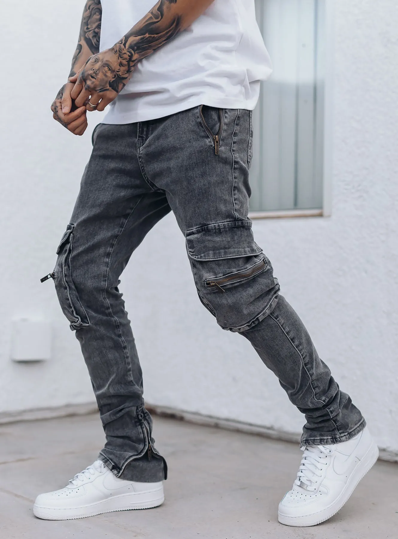 Cargo Jeans V6 in Grey