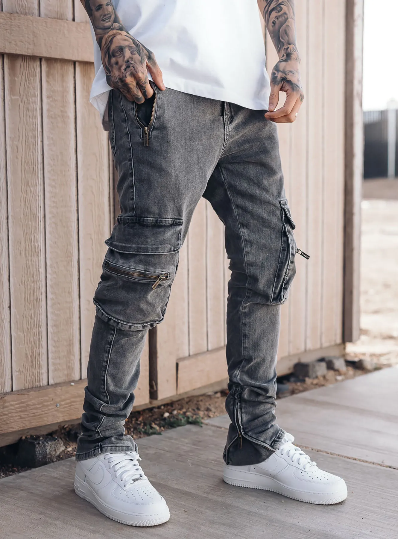 Cargo Jeans V6 in Grey