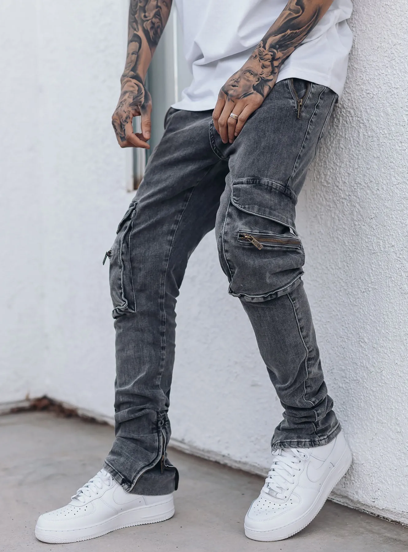 Cargo Jeans V6 in Grey