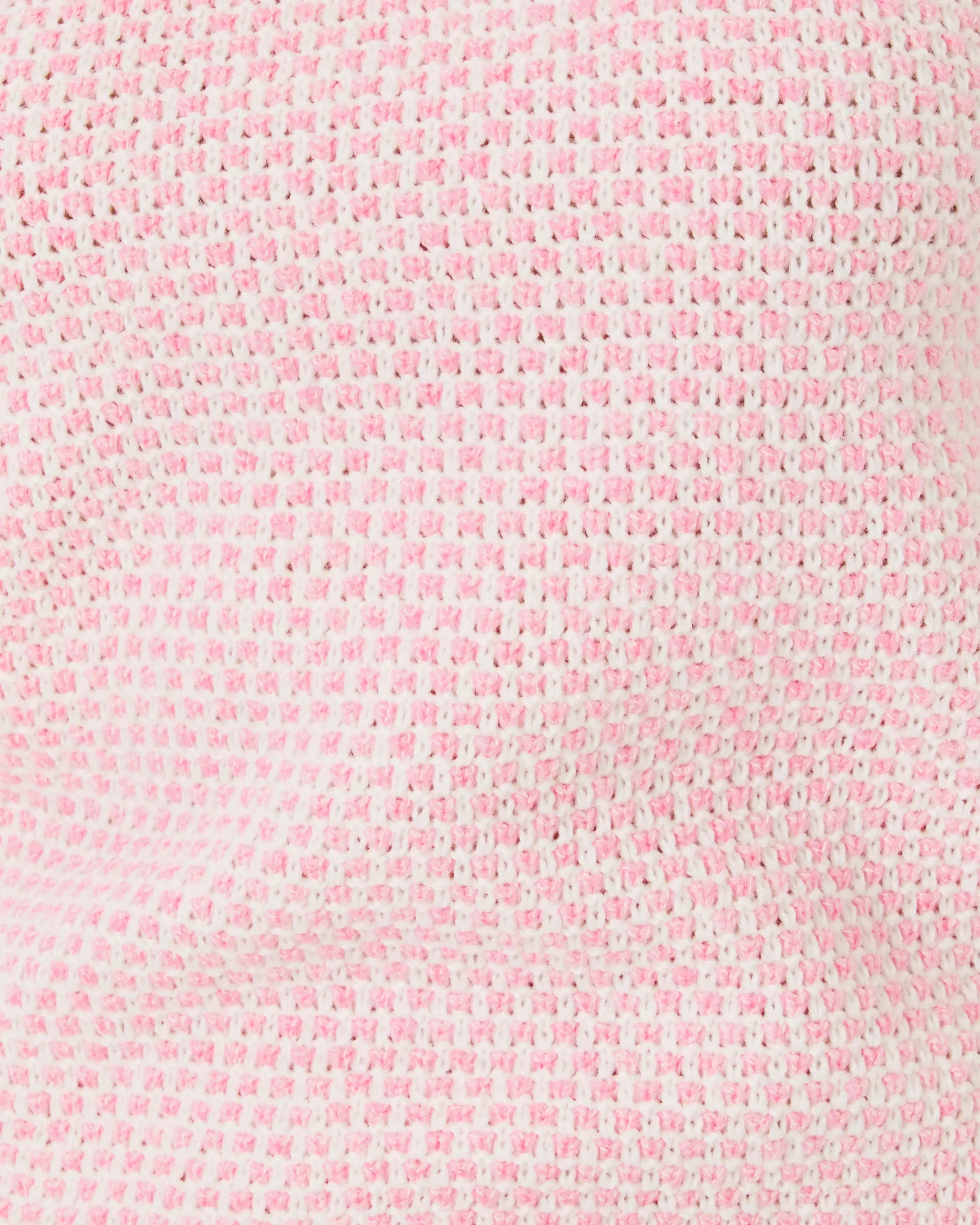 CAVAN SWEATER SET HEATHERED CONCH SHELL PINK COASTAL CHECK