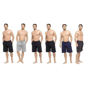 CityComfort Cotton Pyjama Shorts with Elasticated Waist for Men - 2 Pack