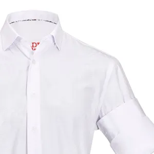 CM04625 - Cuadra white casual dress long sleeve cotton shirt for men
