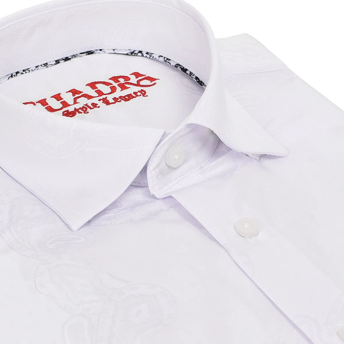 CM04625 - Cuadra white casual dress long sleeve cotton shirt for men