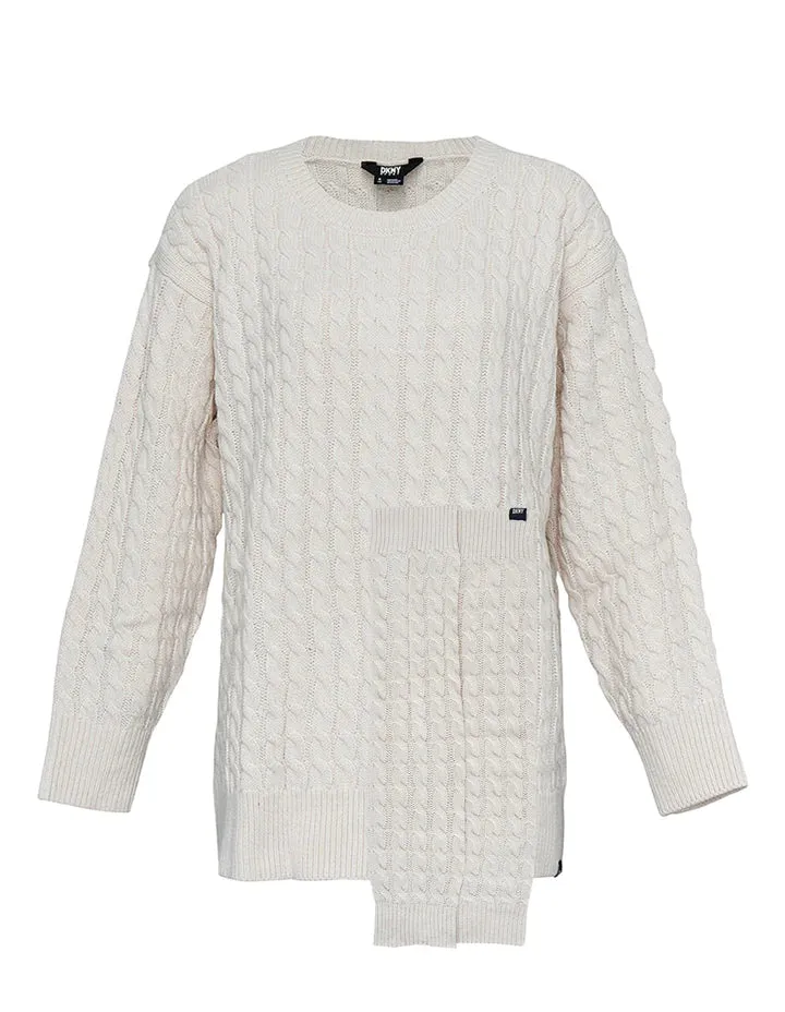 Cozy Cable Knit Sweater And Leg Warmers (Sand)