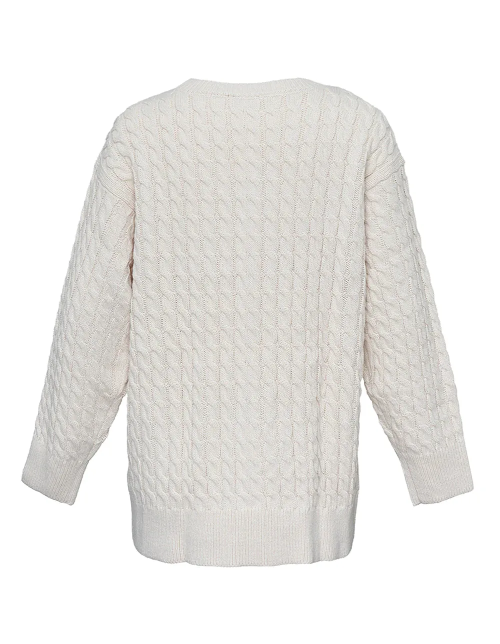 Cozy Cable Knit Sweater And Leg Warmers (Sand)