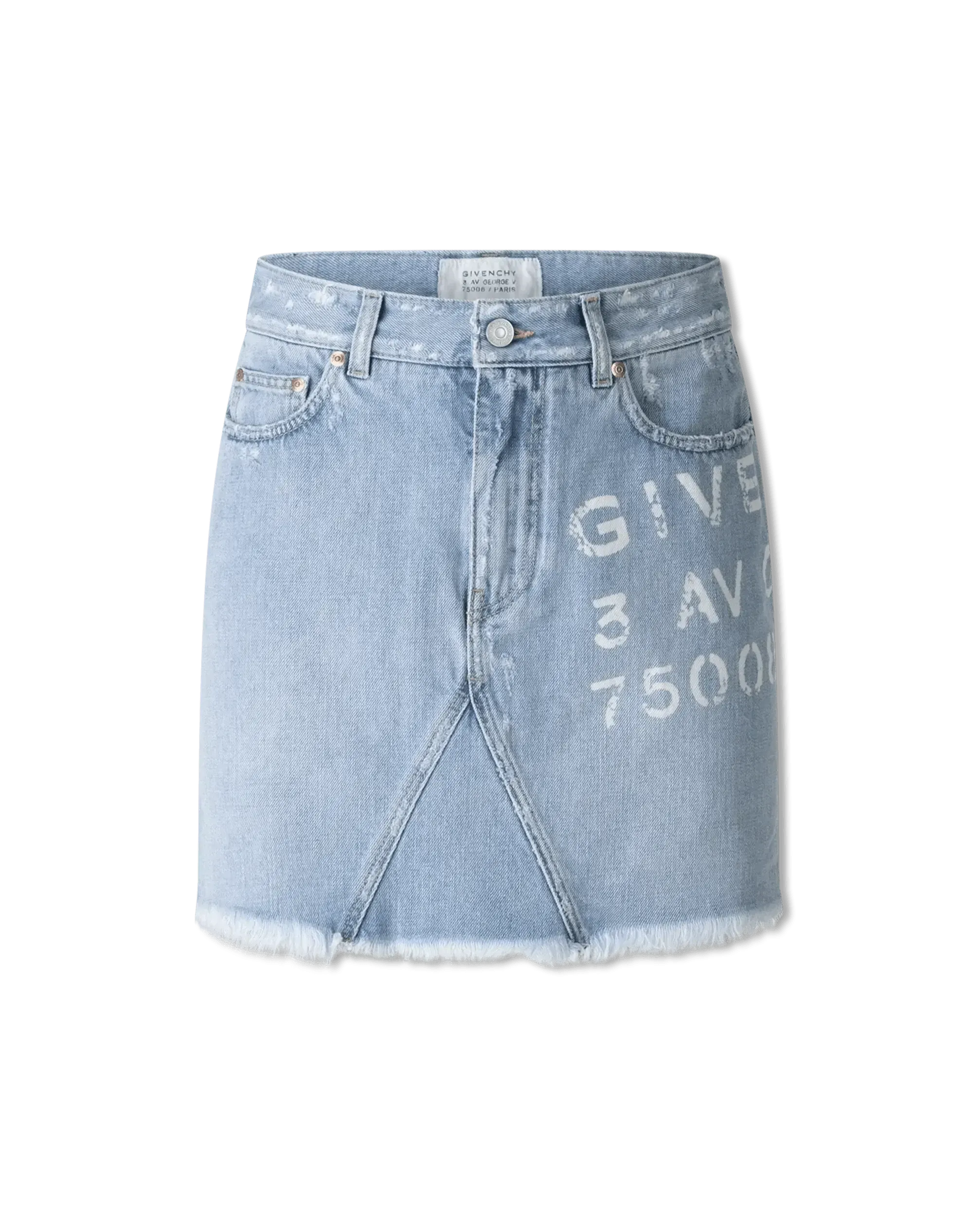 Denim Mini Skirt With Logo
