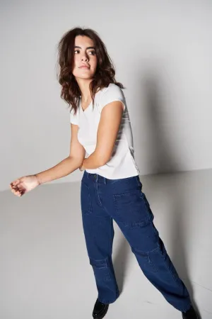 Denim Straight Pants