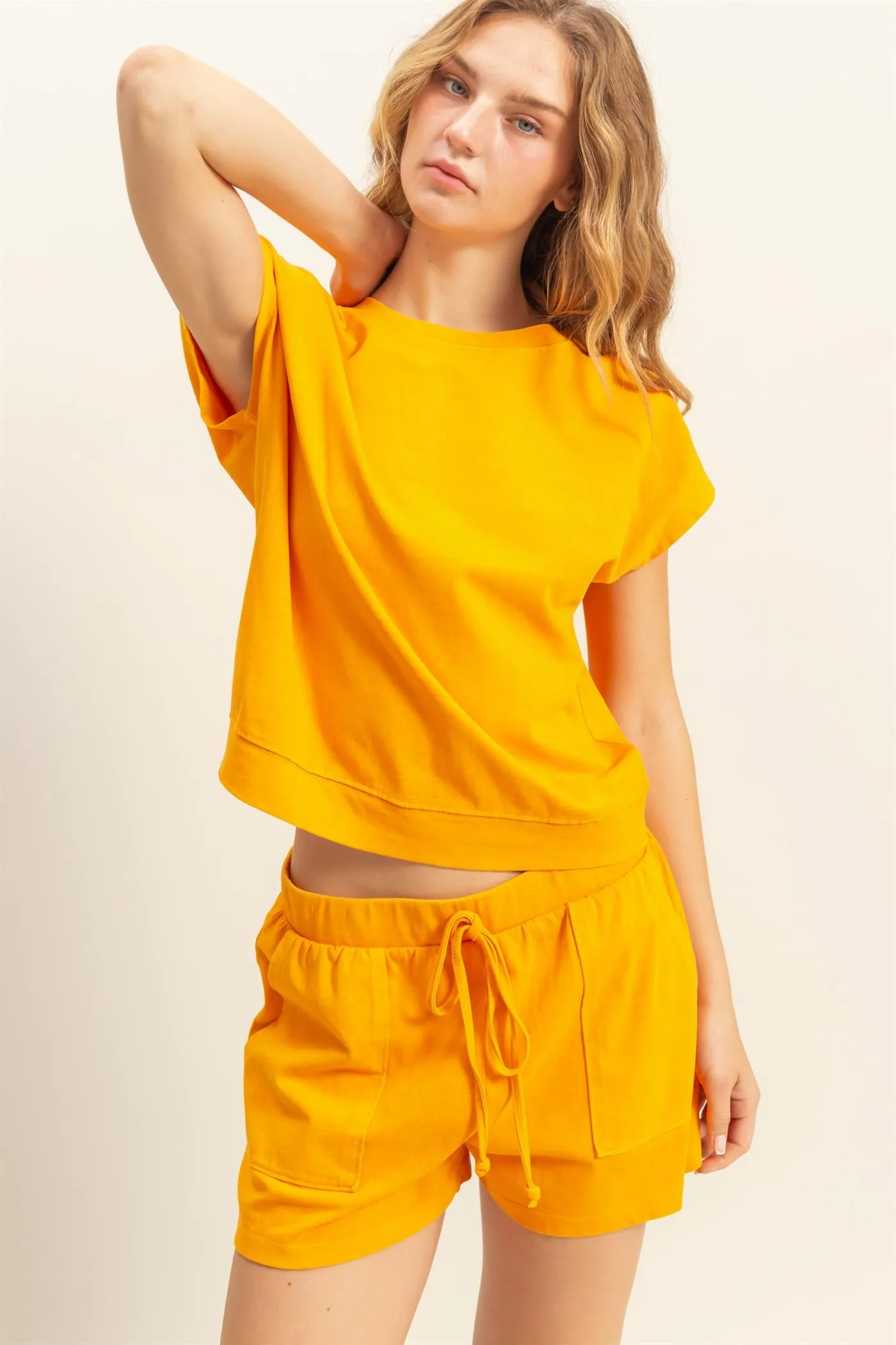 DZ25A913-SET-Matching Top And Shorts Set