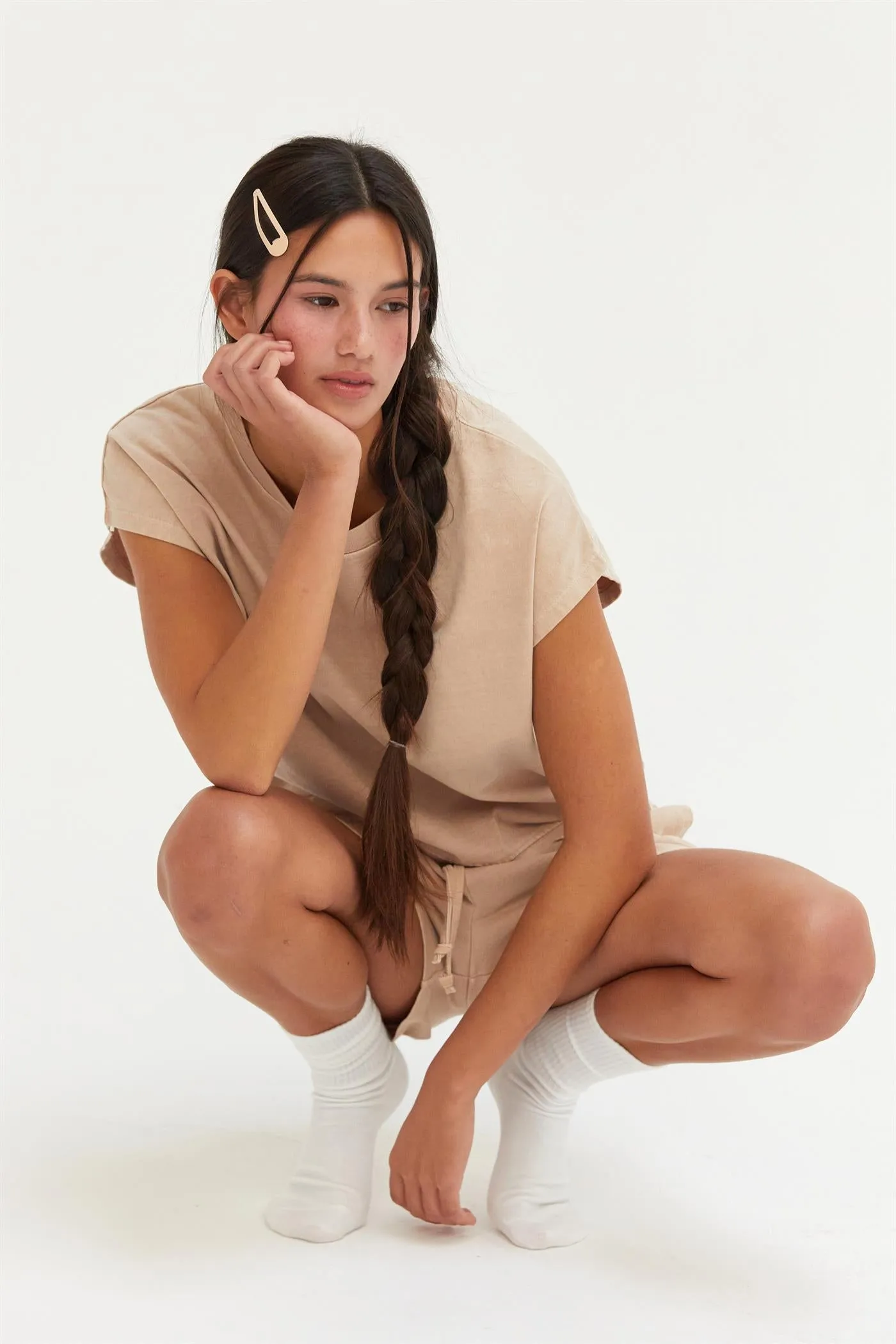 DZ25A913-SET-Matching Top And Shorts Set