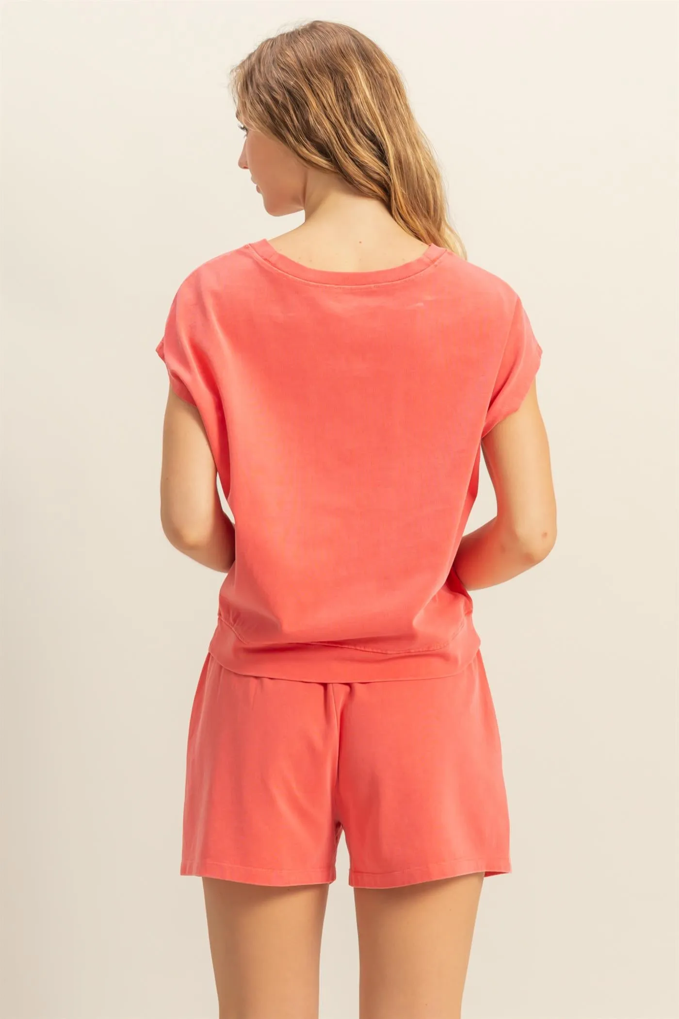 DZ25A913-SET-Matching Top And Shorts Set