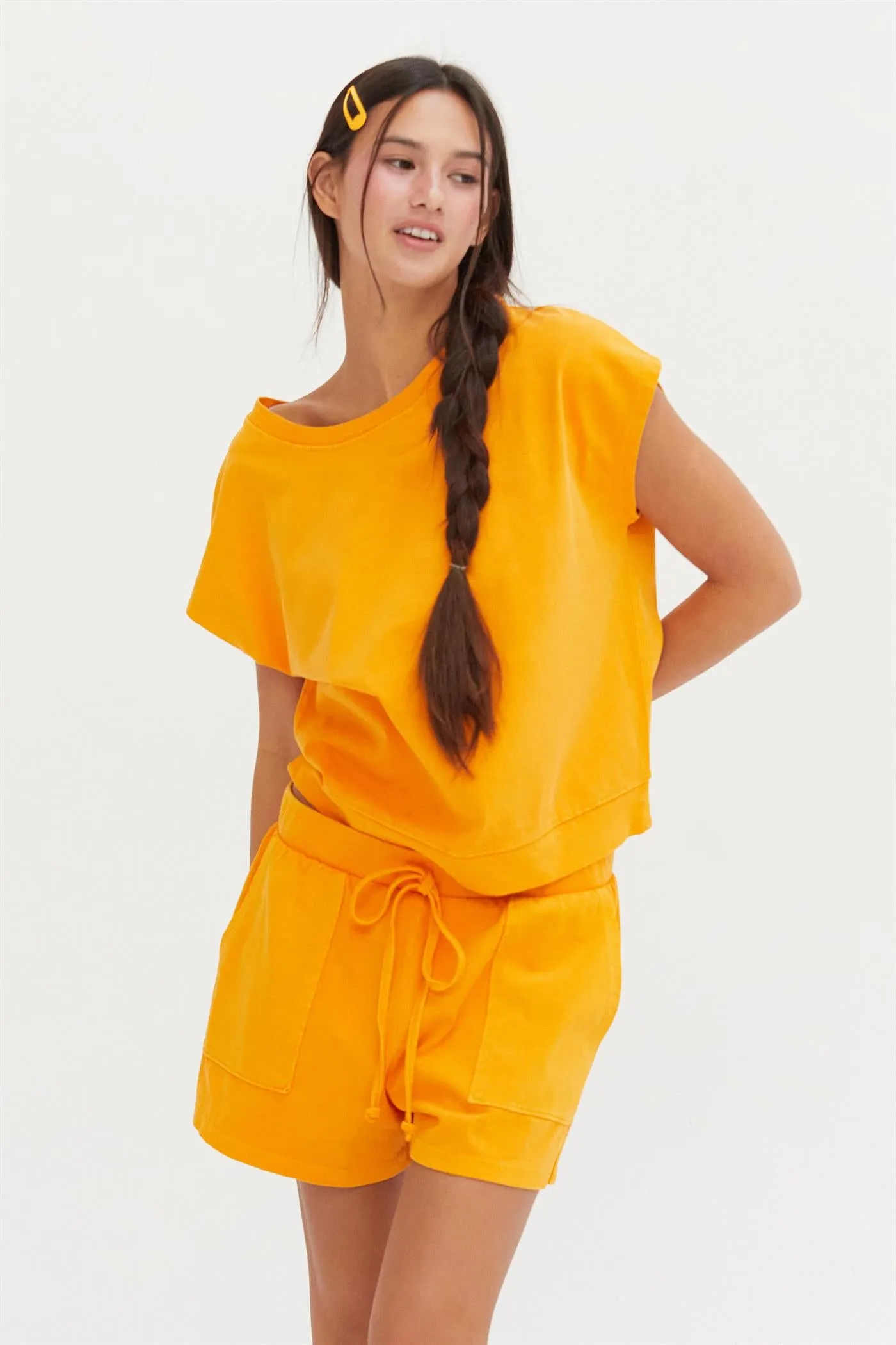 DZ25A913-SET-Matching Top And Shorts Set