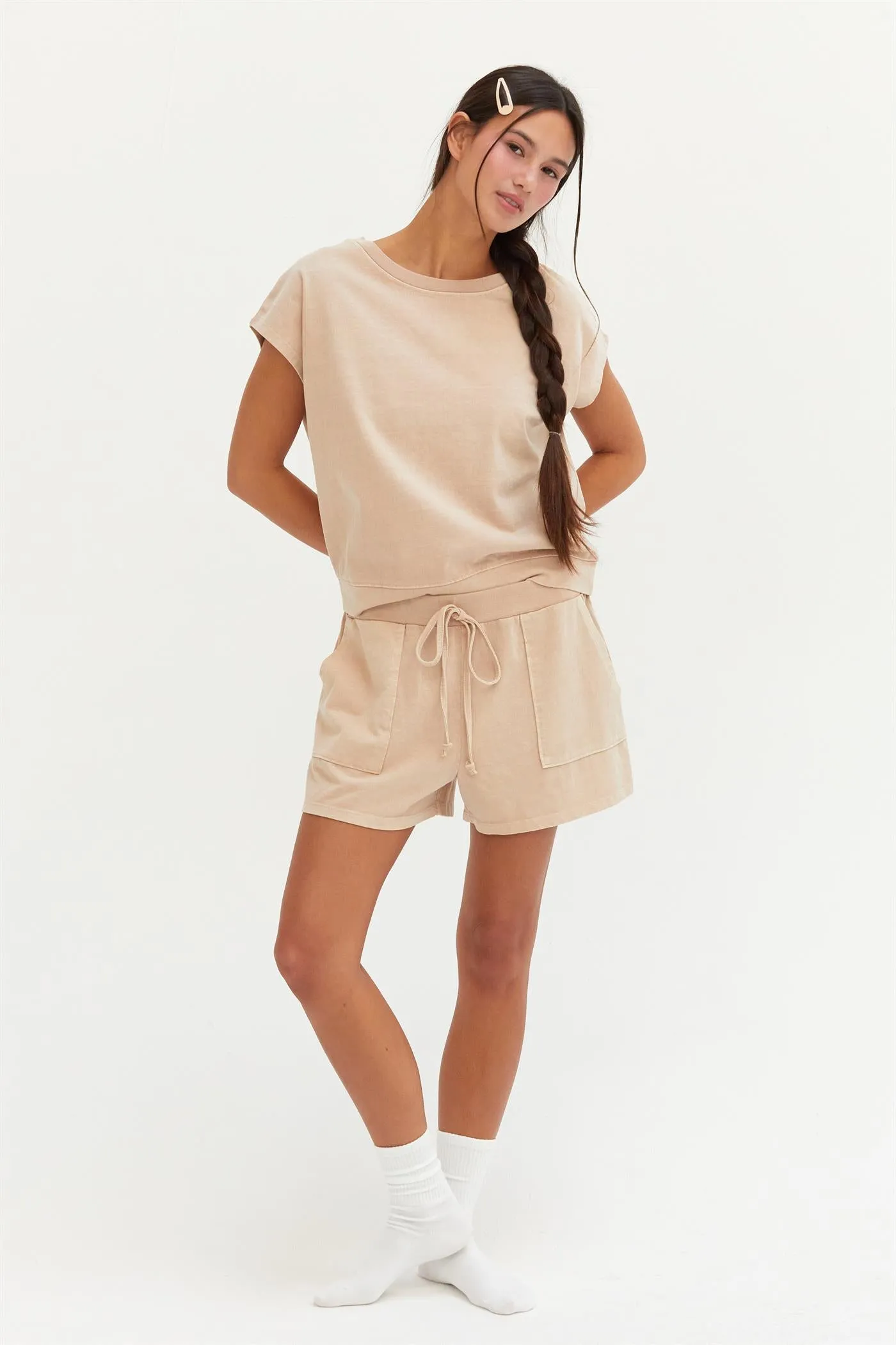 DZ25A913-SET-Matching Top And Shorts Set