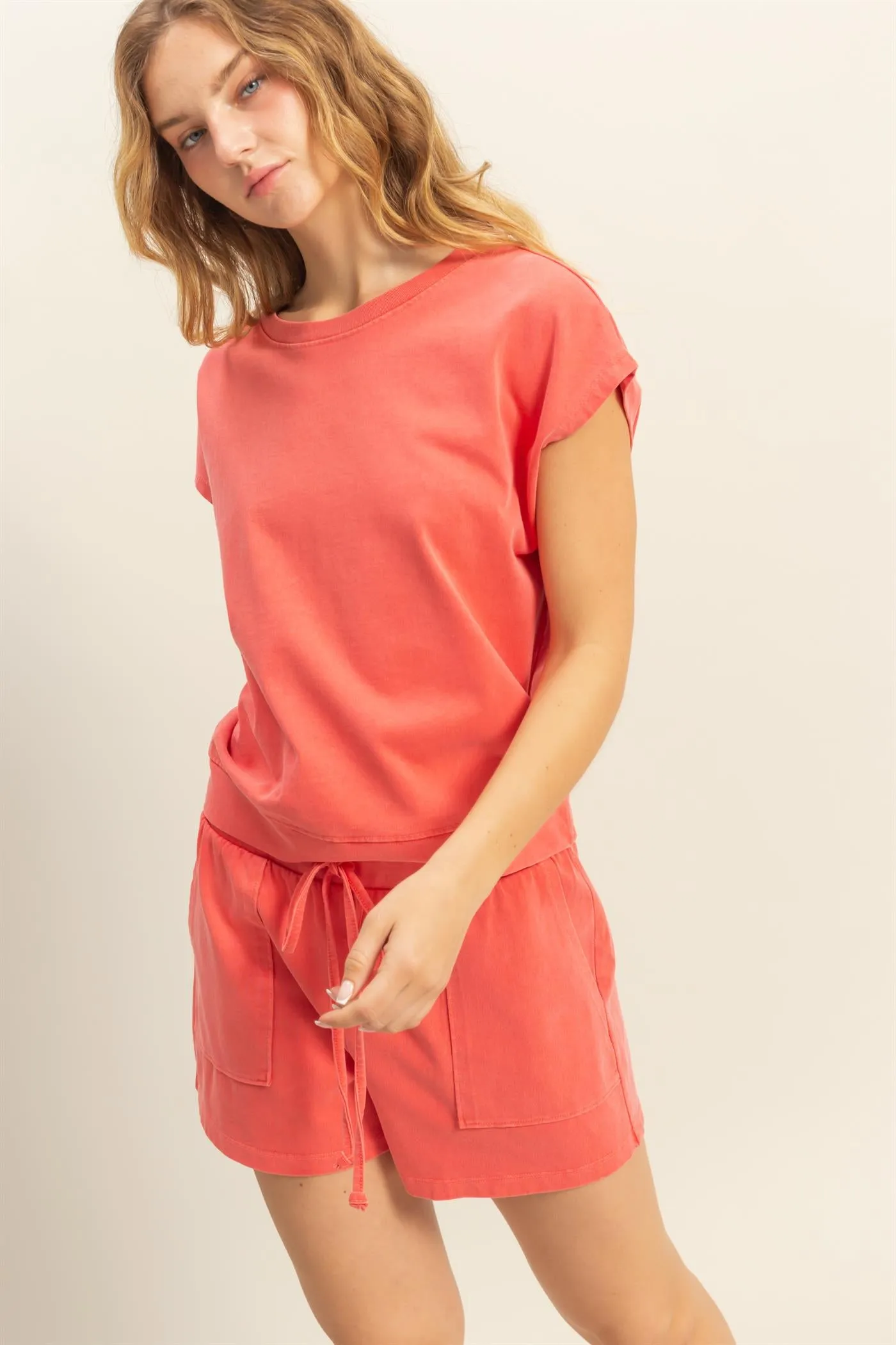 DZ25A913-SET-Matching Top And Shorts Set