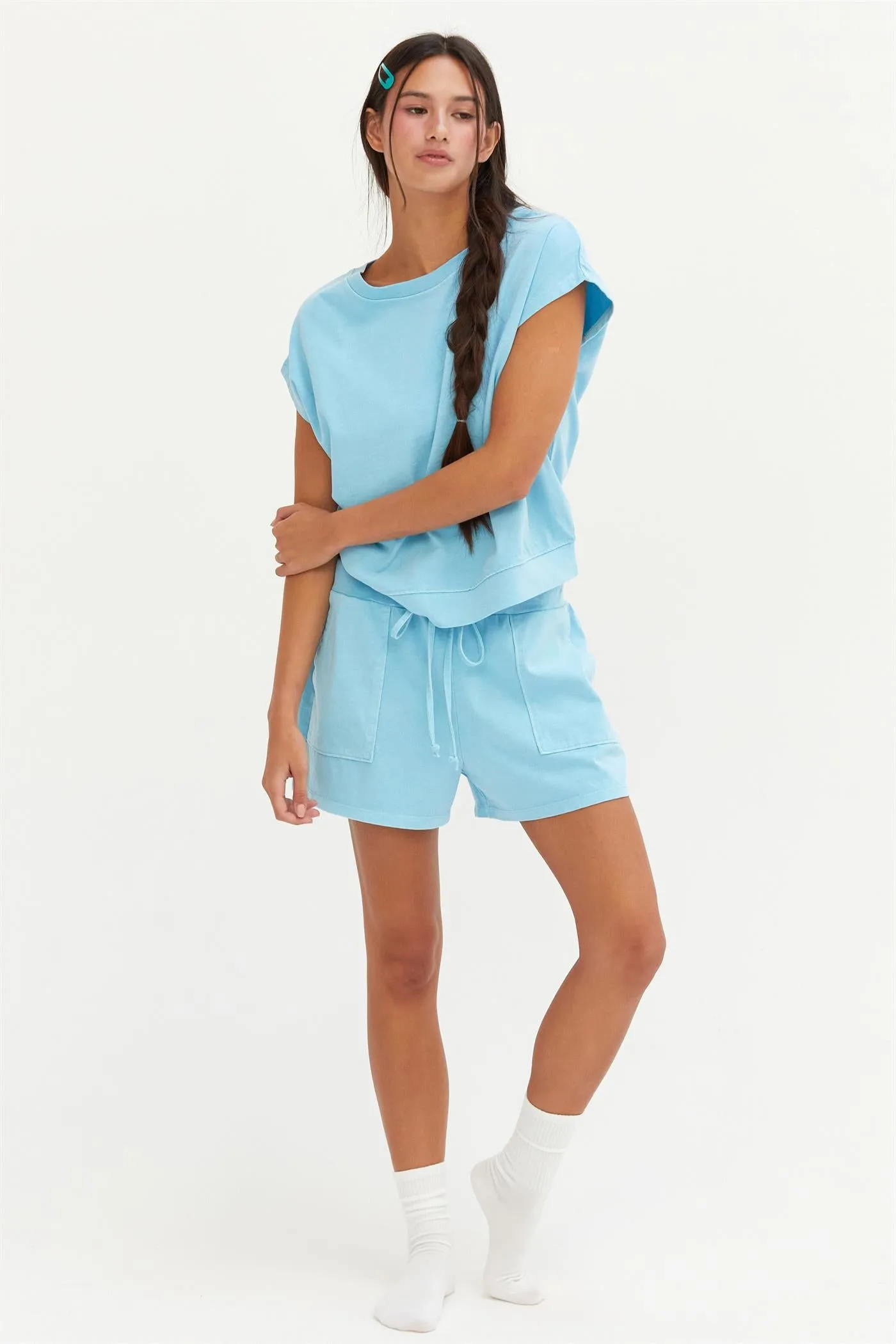 DZ25A913-SET-Matching Top And Shorts Set