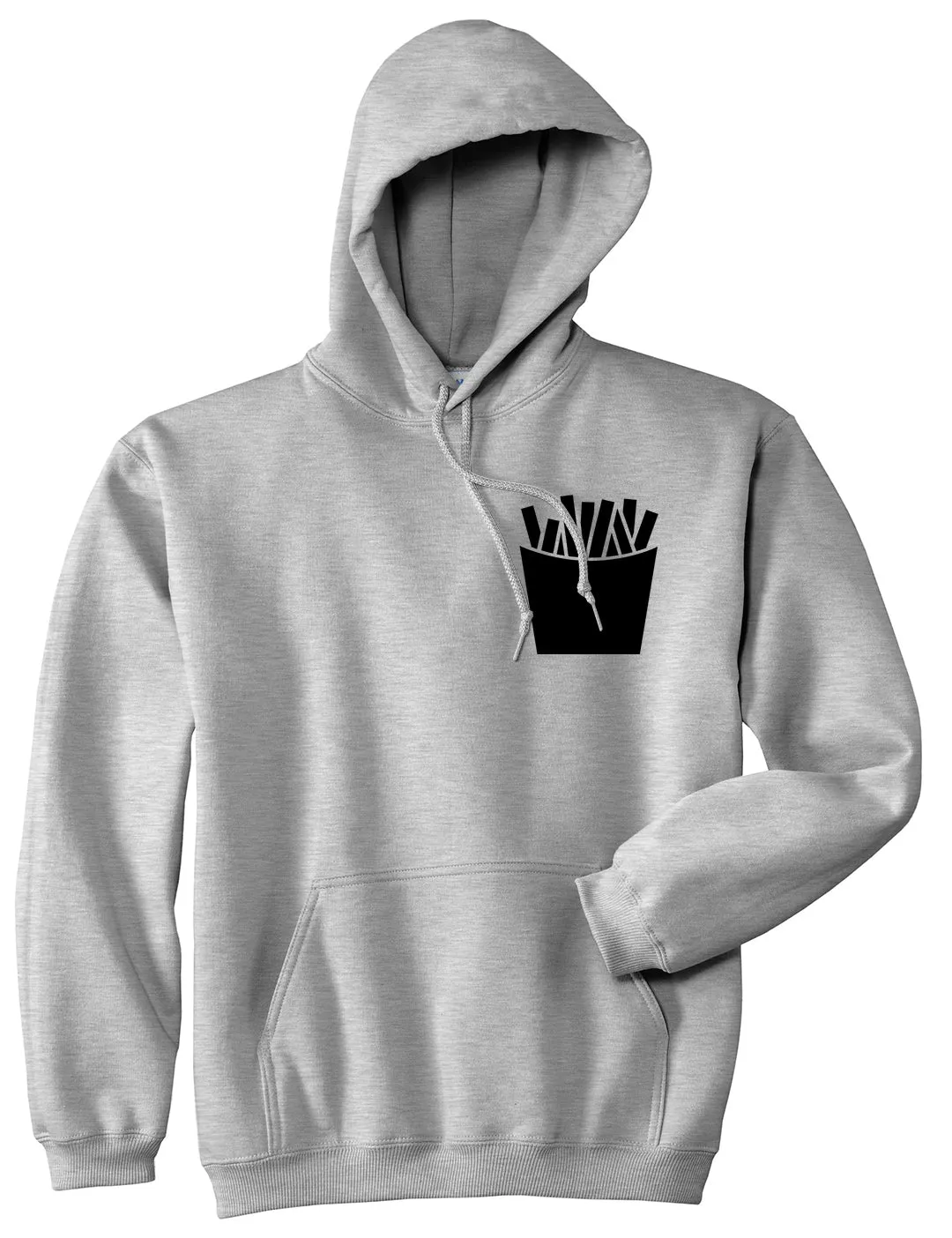 French Fry Fries Chest Mens Pullover Hoodie