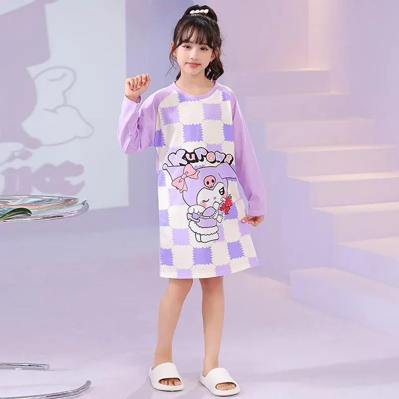 Girls' Sleeping Skirts Home Furnishings, Big Children's Home Furnishings, Children's Skirts, Cartoon Pattern Children's Clothing