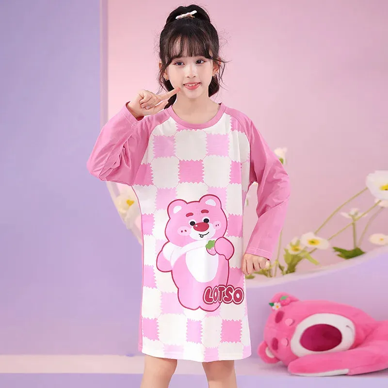 Girls' Sleeping Skirts Home Furnishings, Big Children's Home Furnishings, Children's Skirts, Cartoon Pattern Children's Clothing