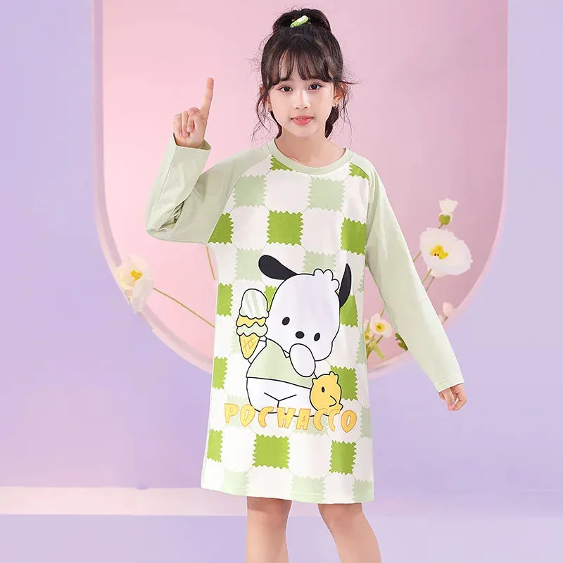 Girls' Sleeping Skirts Home Furnishings, Big Children's Home Furnishings, Children's Skirts, Cartoon Pattern Children's Clothing