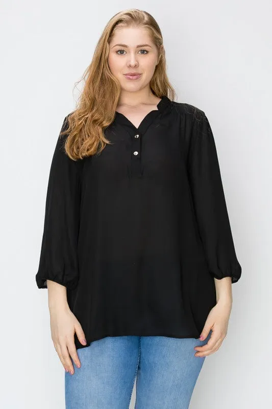 HI Curvy Plus Size Women Simple Blouse