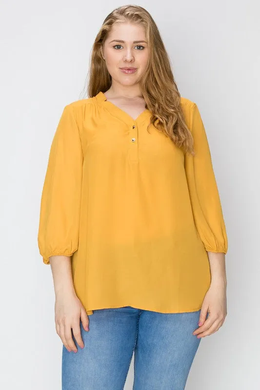 HI Curvy Plus Size Women Simple Blouse