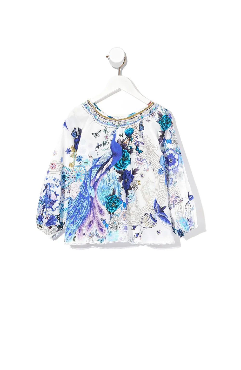 INFANTS RELAXED FIT BLOUSE WHITE SIDE OF THE MOON