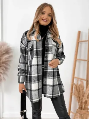 Ivyshape | Cozy Plaid Jacket