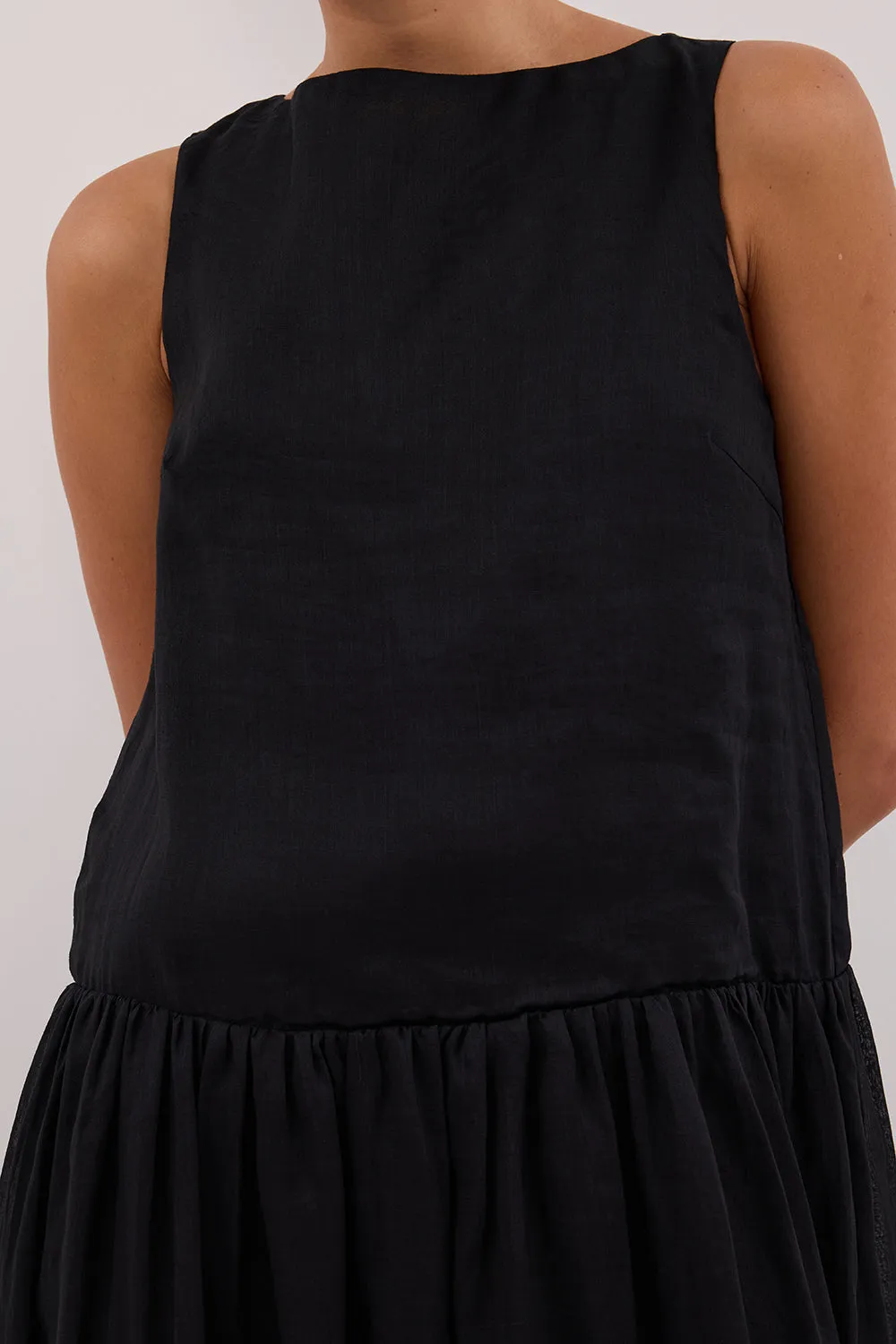 JACQUES BLACK RAMIE MIDI DRESS