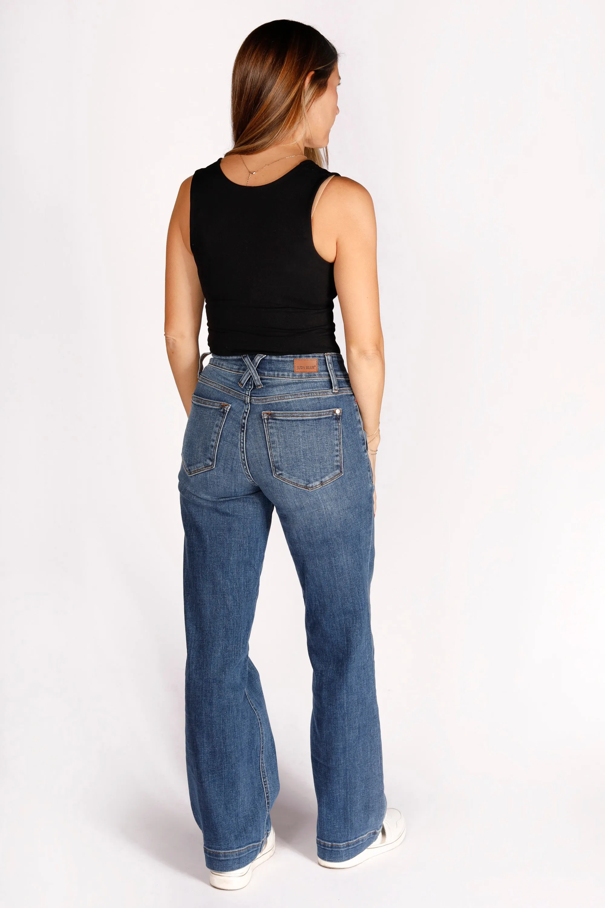 Judy Blue Medium Wash Wide Leg Jeans