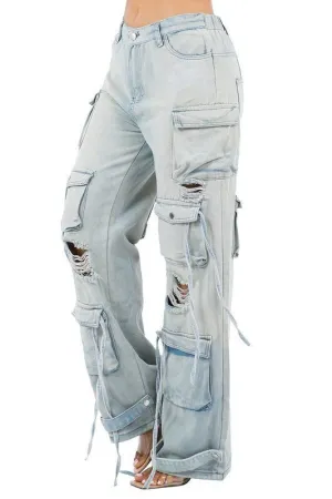 Judy Distress Cargo Denim
