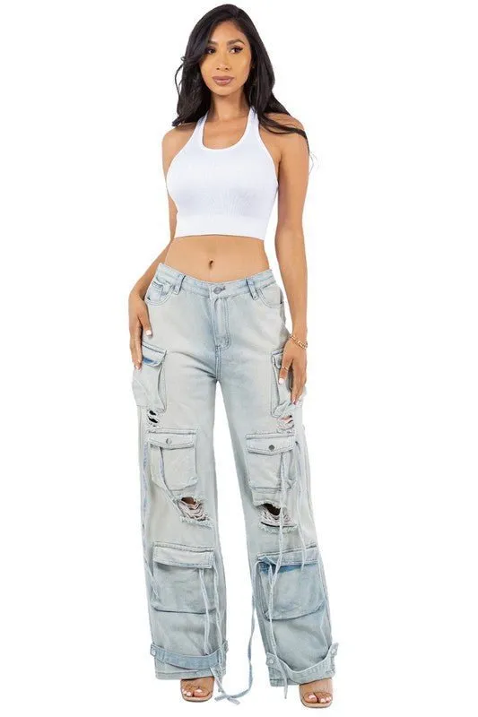 Judy Distress Cargo Denim