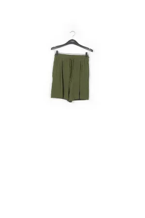 Khaki seersucker shorts