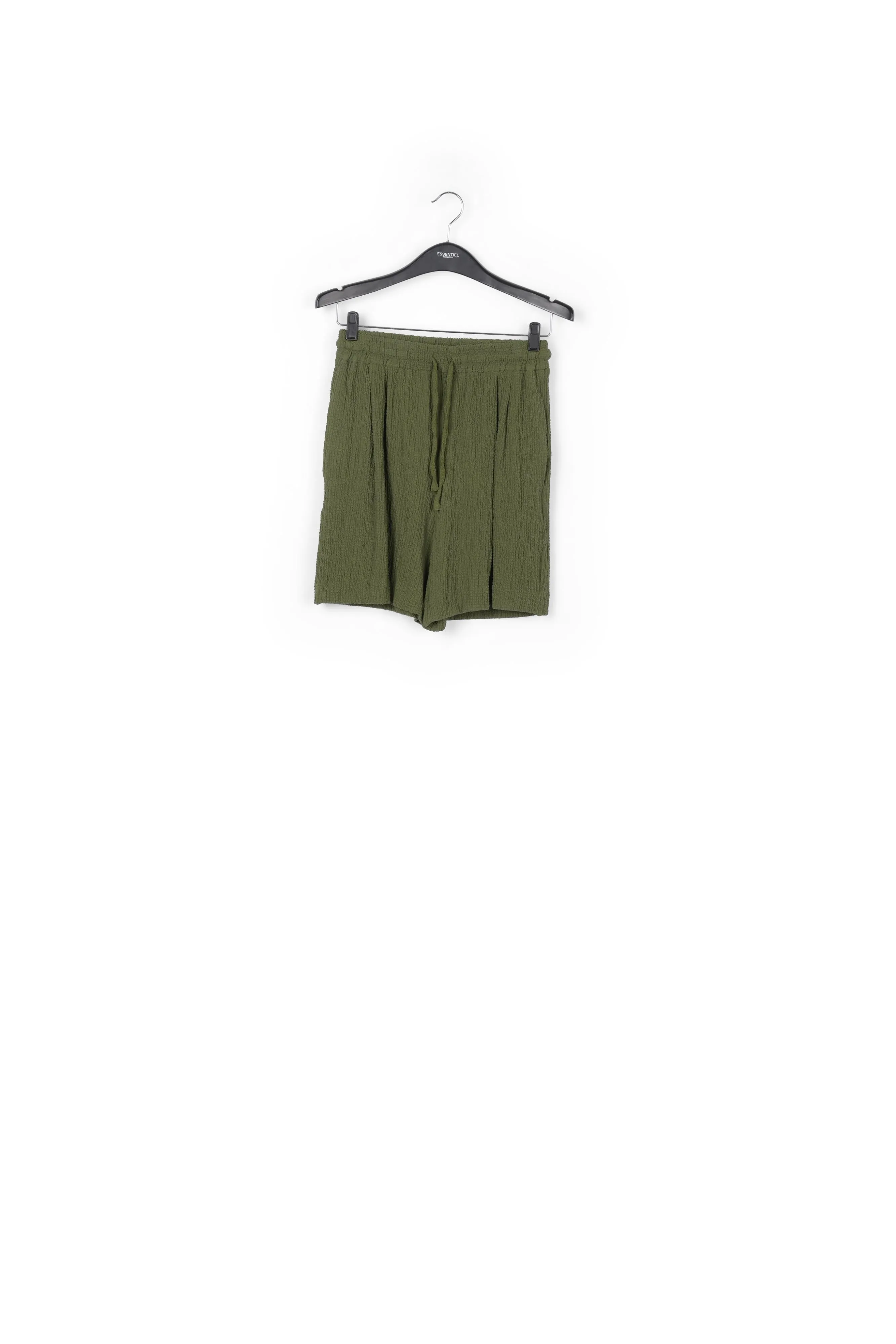Khaki seersucker shorts