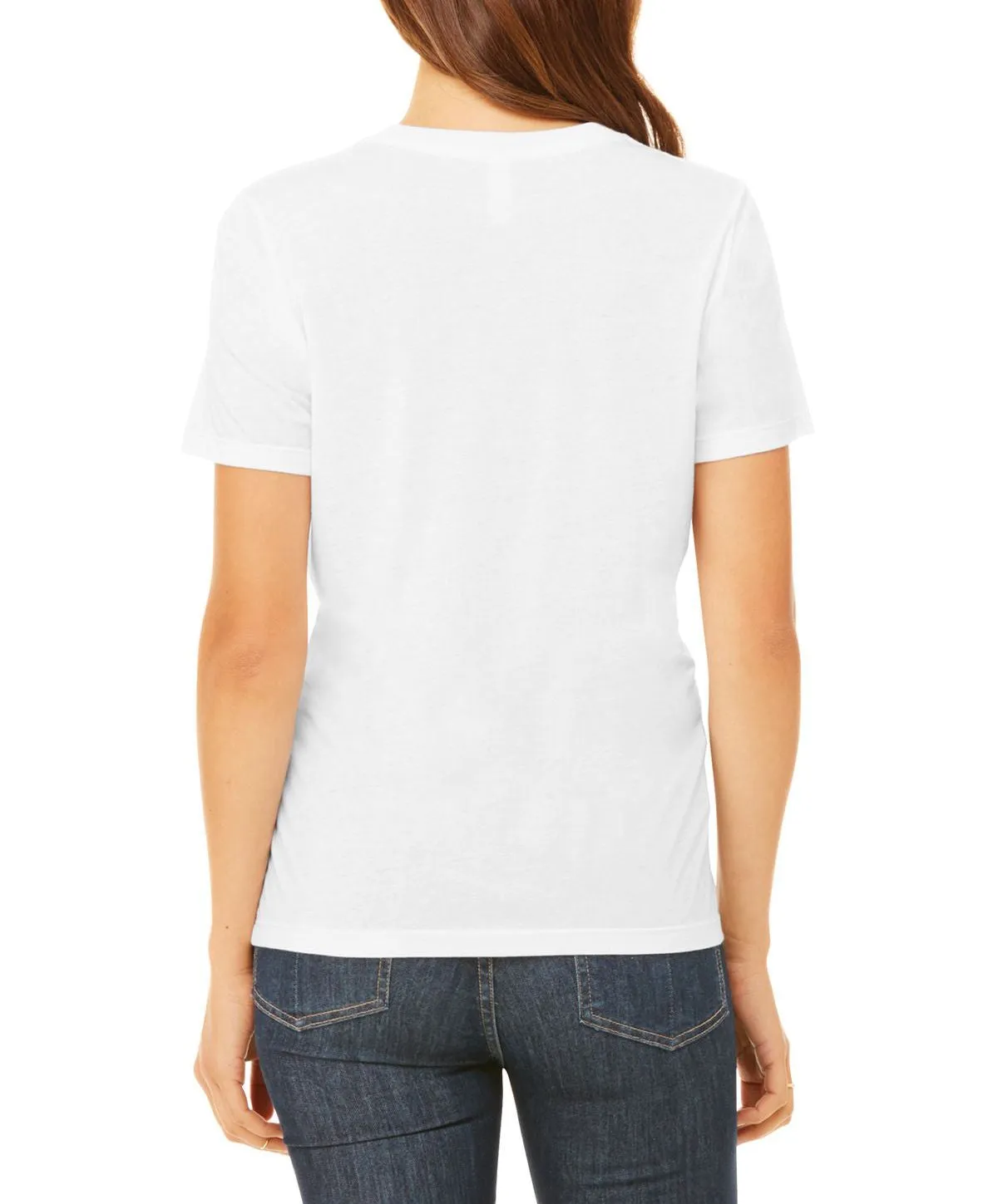 Ladies Relaxed Fit Crew Neck Short Sleeve Cotton T-Shirt